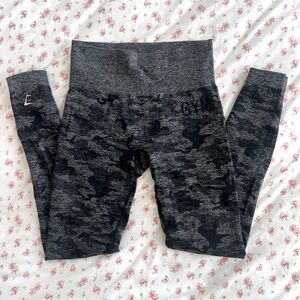 Gymshark Seamless Camo Leggings Grey